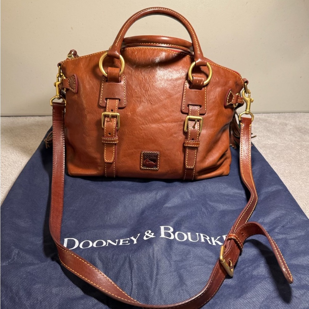 Dooney & Bourke Florentine Bristol Satchel Italian Leather Crossbody